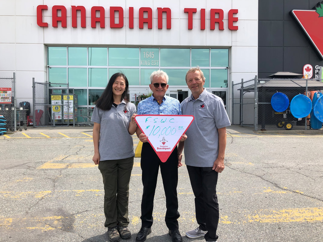 Don de 10K de la Fondation Bon Départ de Canadian Tire pour Centre d’entraînement adapté FSWC