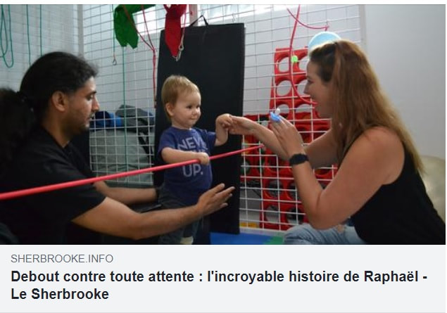 Sherbrooke.info: Centre québécois d'entraînement adapté FSWC, Debout contre toute attente : l’incroyable histoire de Raphaël